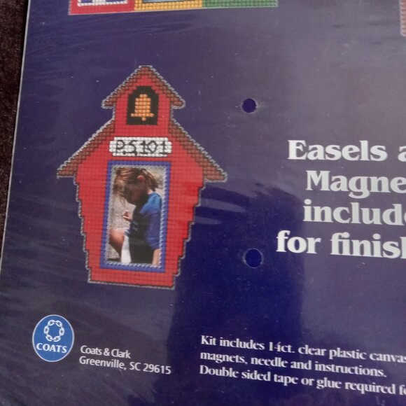 3/$35 - J & P Coats Plastic Canvas kit School Days 28099 for 5 frames - Picture 4 of 7